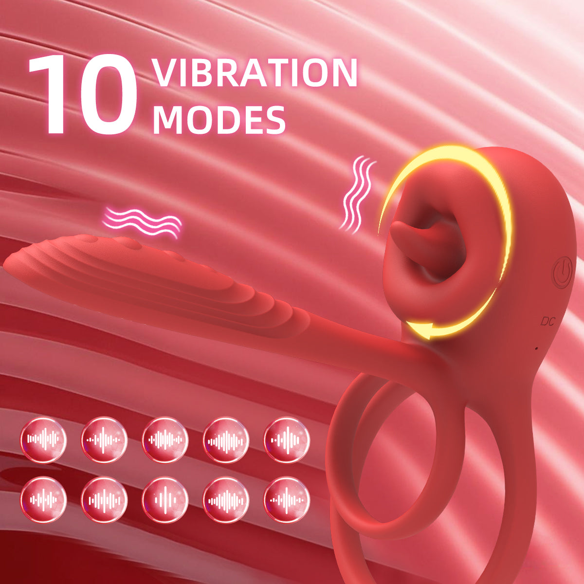 Tongue-Stimulating Cock Ring
