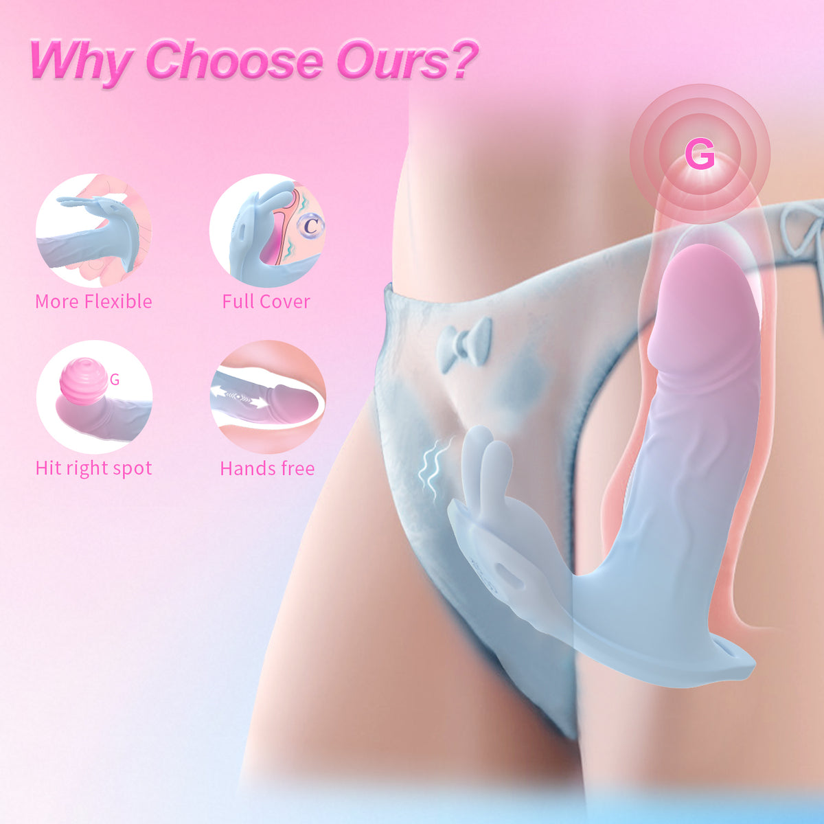 Rabbit Thrusting Wearable Panty Vibrator