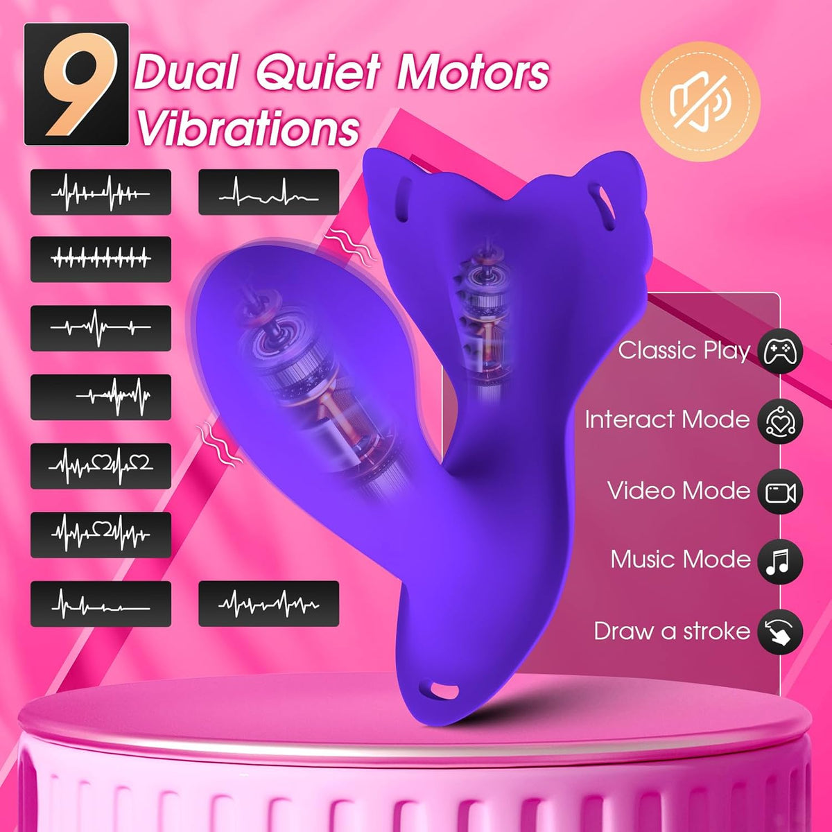 Heart-Shaped Wearable Panty Vibrator