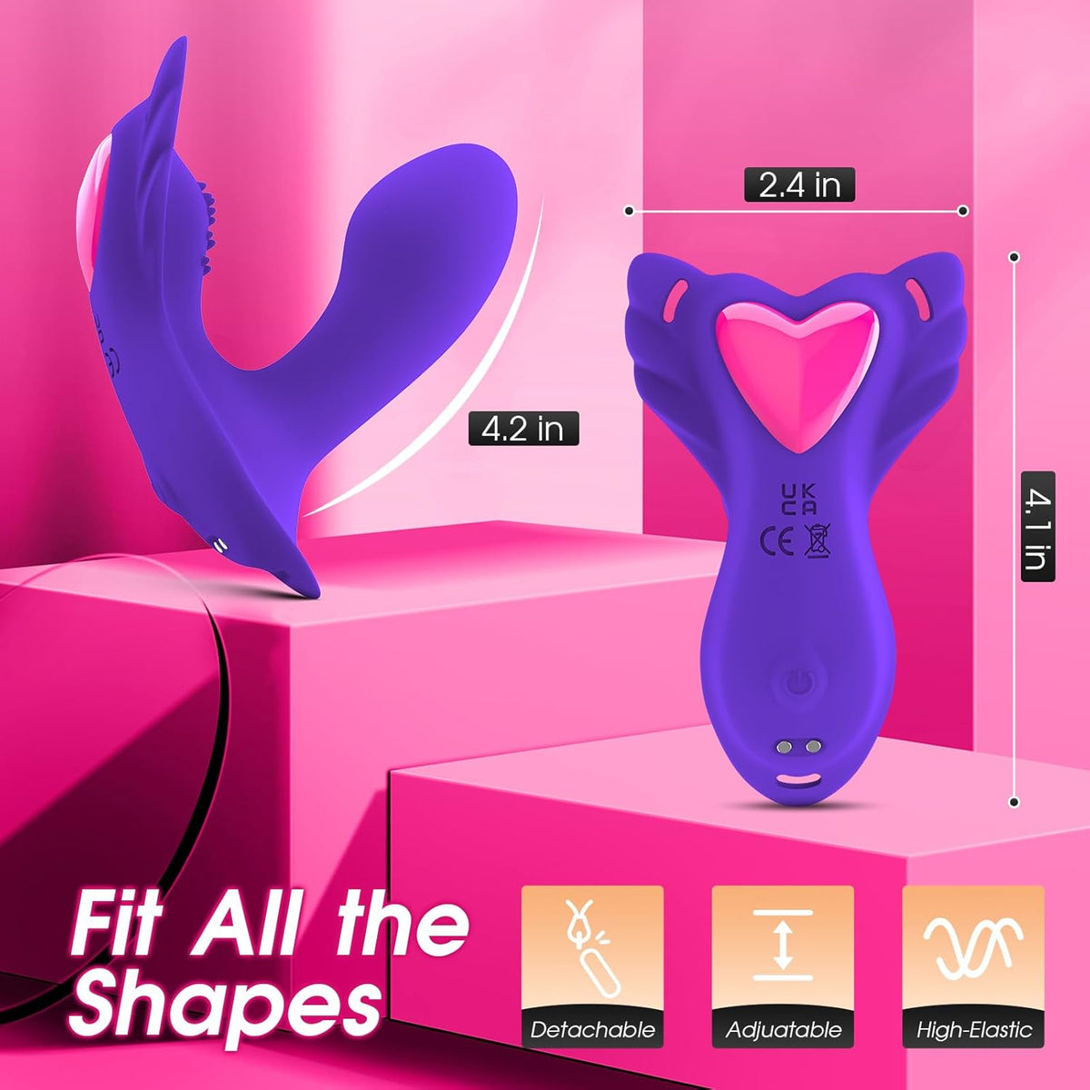 Heart-Shaped Wearable Panty Vibrator