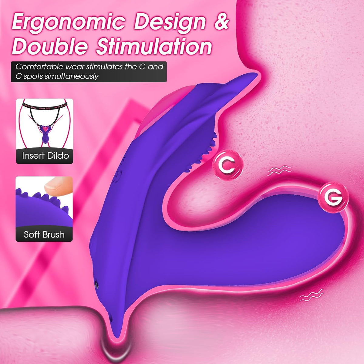 Heart-Shaped Wearable Panty Vibrator